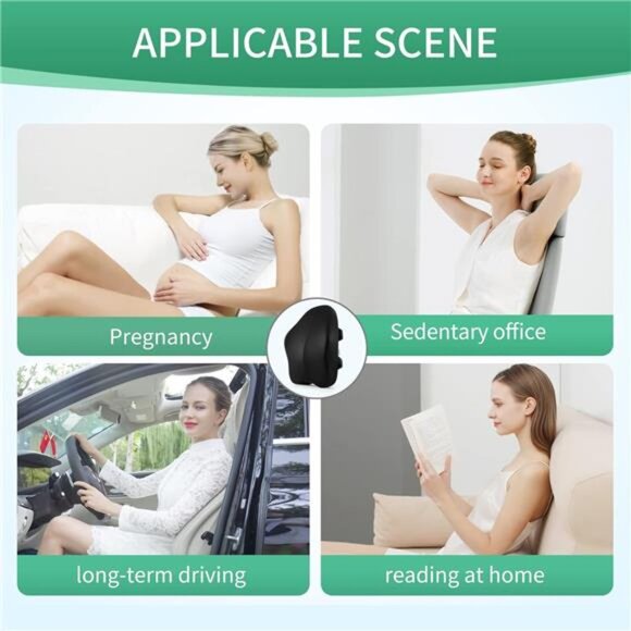 Lumbar Support Pillow for Office Chair Back Support Pillow for Chair Car Seat - Picture 6 of 7